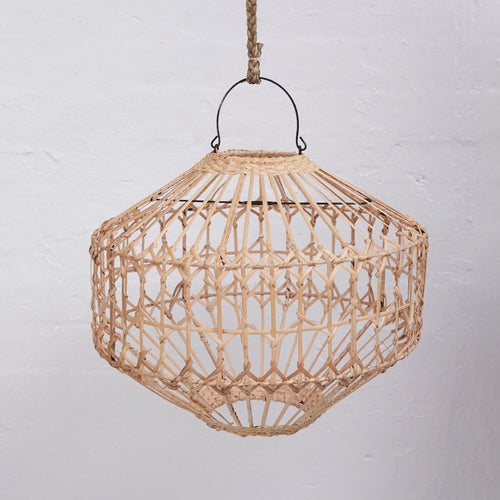 Luna Flat Rattan Light Shade Natural